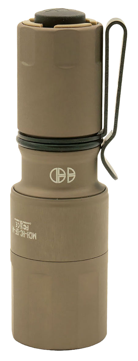 Cloud Defensive MCH-HC Micro Dual Fuel Flat Dark Earth Compact Flashlight 800 Lumens White LED 18350/CR123