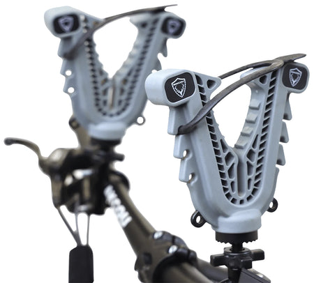 Bakcou AUGBR Universal Gun/Bow Rack Bicycle Mount Gray/Black Secure Variable Fit for Bakcou E-Bikes