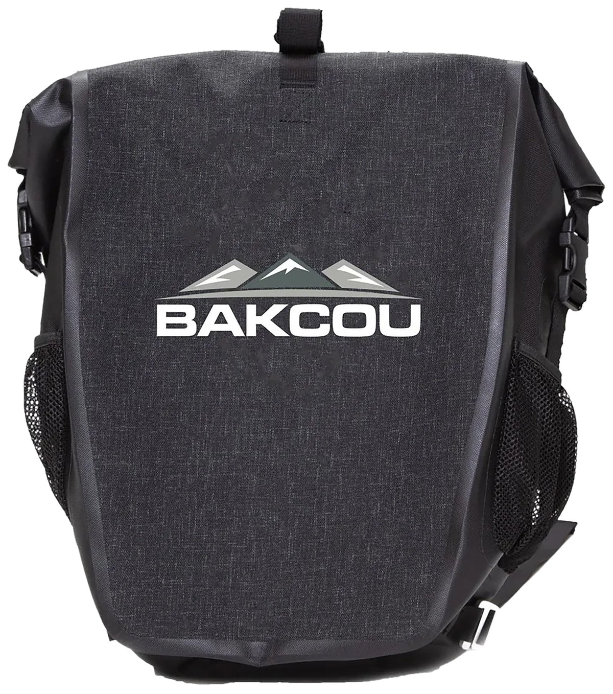 Bakcou APB eBike Pannier Bags Black Waterproof Heavy Canvas 2-Pack 20 Liter Capacity with Reflective Logo