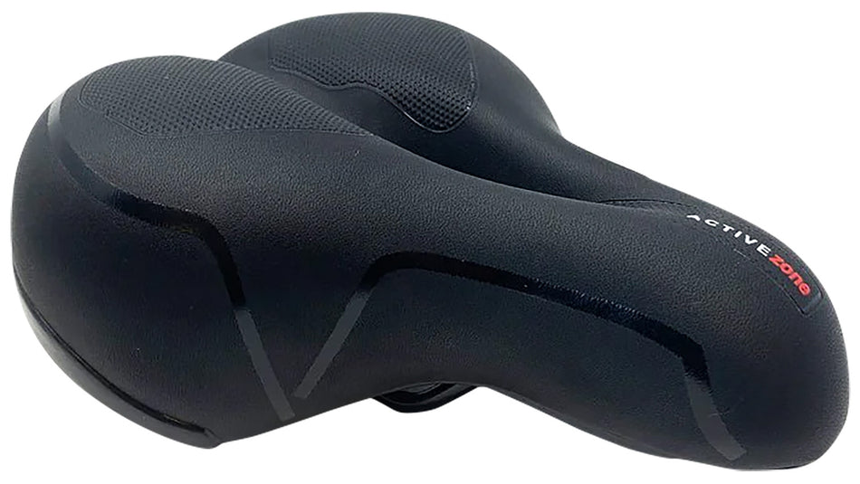 Bakcou AOBS Oversized Comfort Bicycle Seat Universal Fit Black Faux Leather for E-Bikes