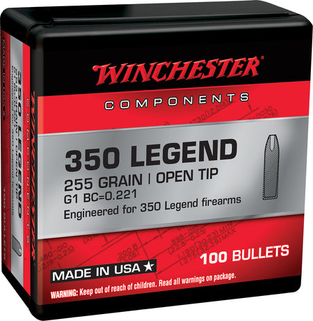Winchester .350 Legend Rifle Ammo Components Open Tip OTM 255 grain 