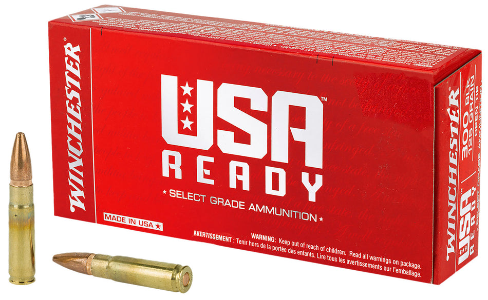 Winchester 6.8 Remington SPC Rifle Ammo  Full Metal Jacket Open Tip OTM 115 grain 