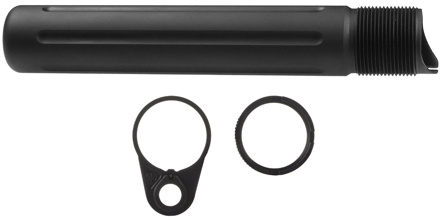 Primary Weapons Systems Pistol Buffer Tube Assembly Castle Nut 7075-T6 Aluminum Black Anodized