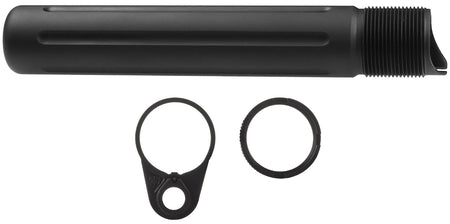 Primary Weapons Systems Pistol Buffer Tube Assembly Castle Nut 7075-T6 Aluminum Black Anodized