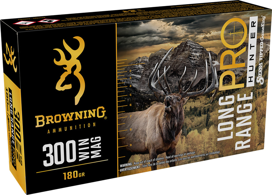 Browning .300 Winchester Mag Rifle Ammo Long Range Pro Sierra Tipped GameKing boat-tail PolyTip 180 grain 