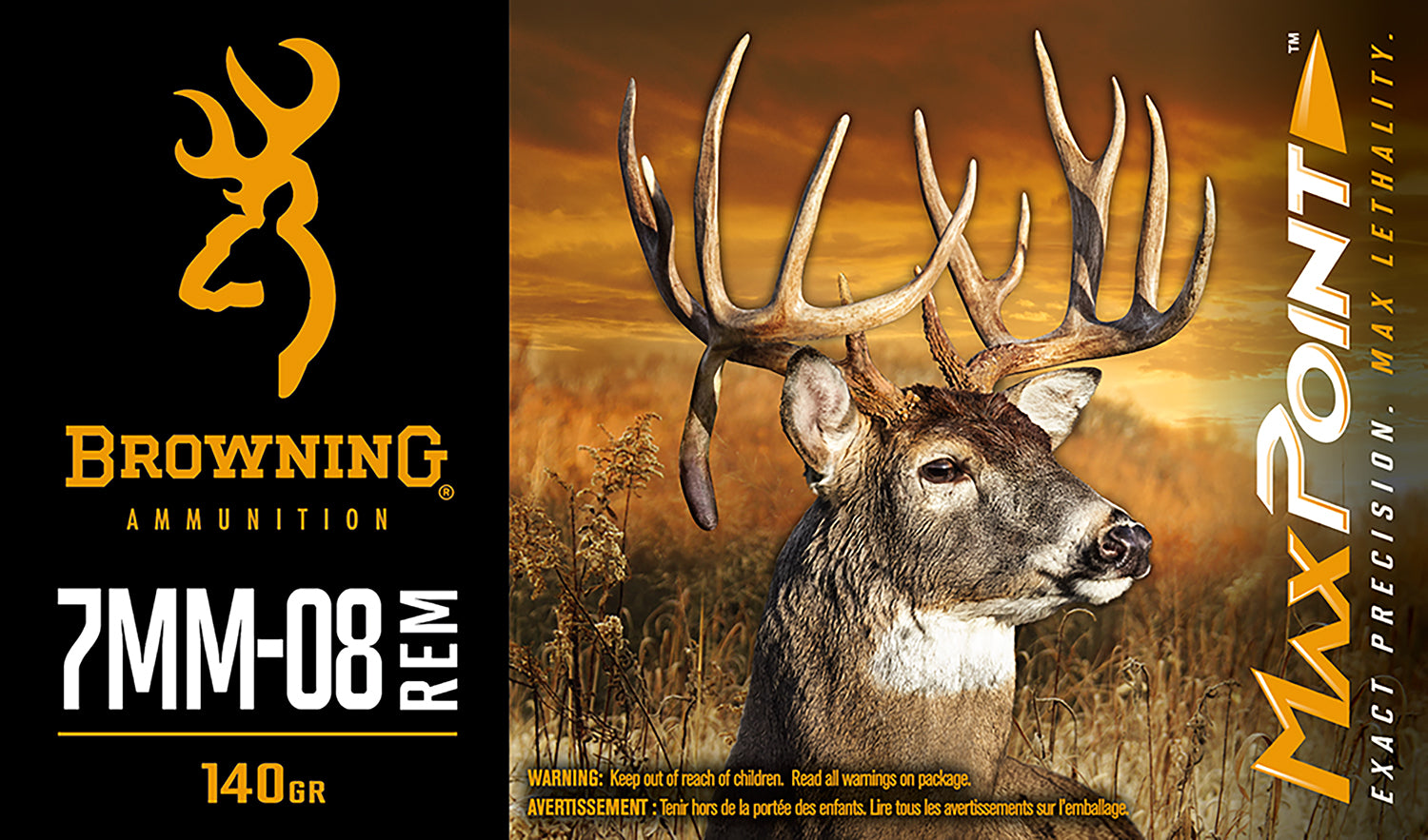Browning 7mm-08 Remington B192107082 Max Point Polymer Tip PT 140 Grain