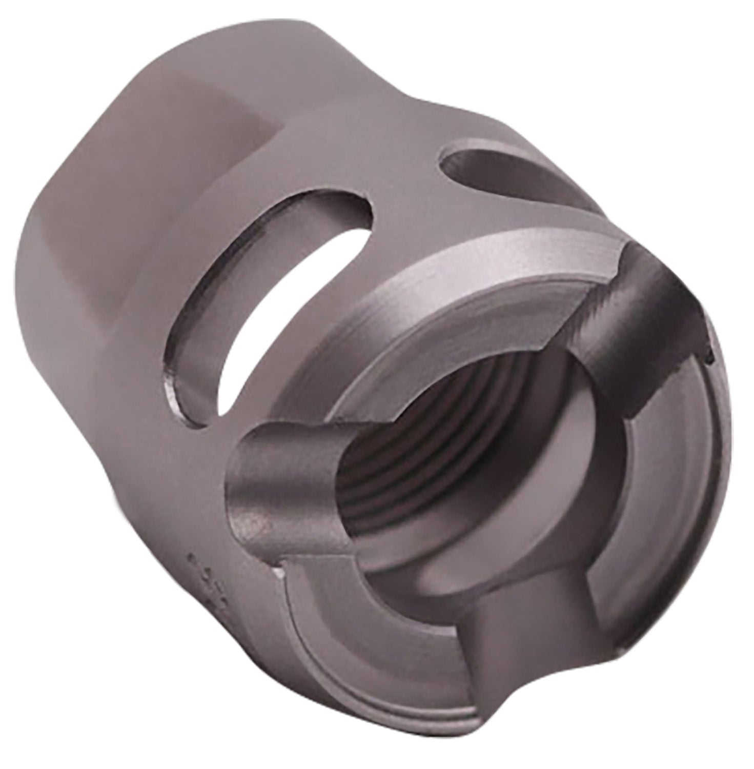 True Precision TPYMICROSS Y-Type Micro Compensator Satin Stainless Finish 9mm/380 ACP 1/2"x28