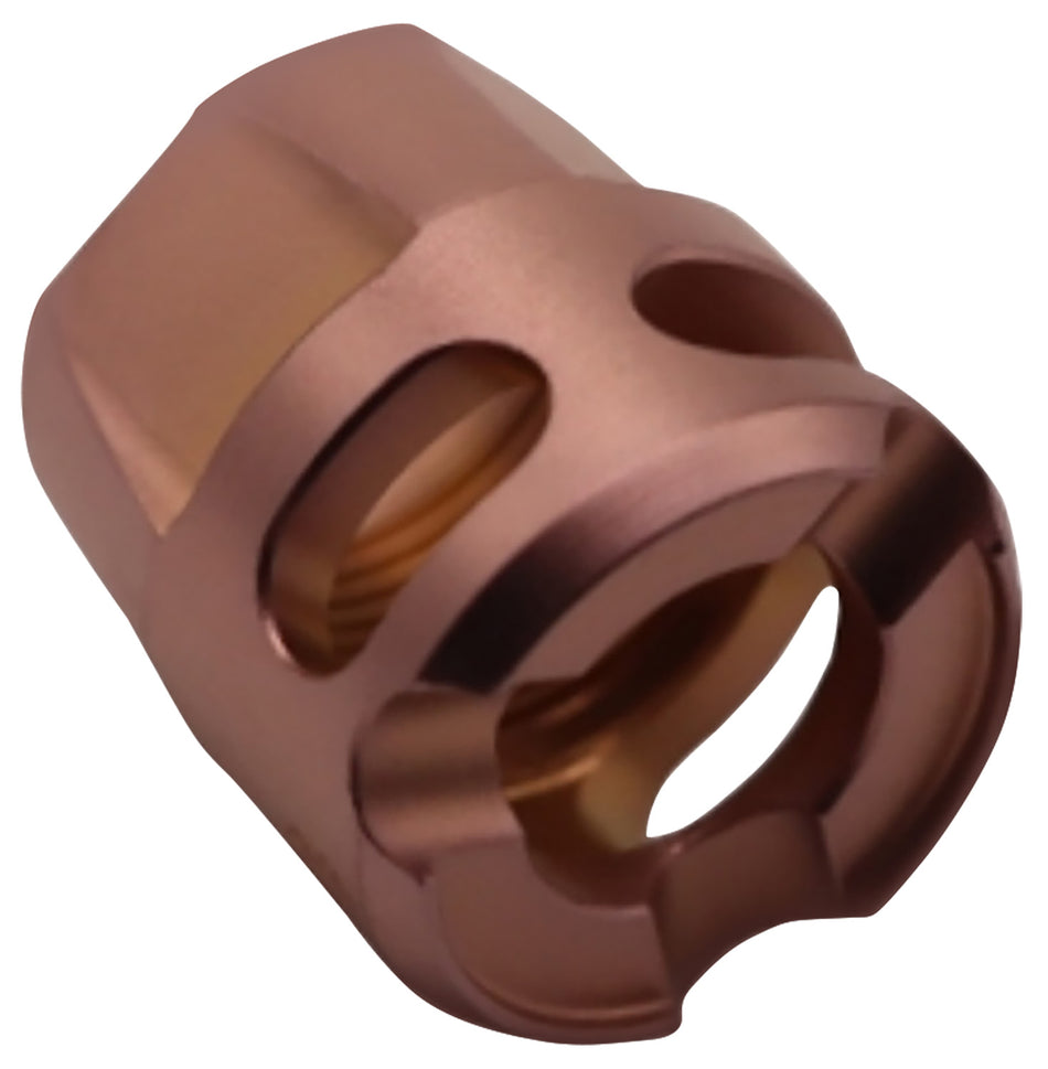 True Precision TPYMICROC Y-Type Micro Compensator Copper Finish 9mm/380 ACP 1/2"x28