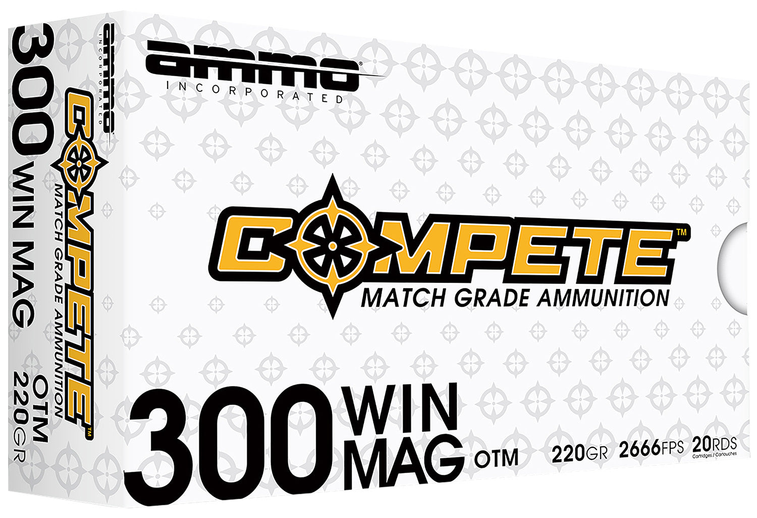 Ammo Inc .300 Winchester Mag Rifle Ammo Match Boat Tail Hollow Point BTHP 190 grain 