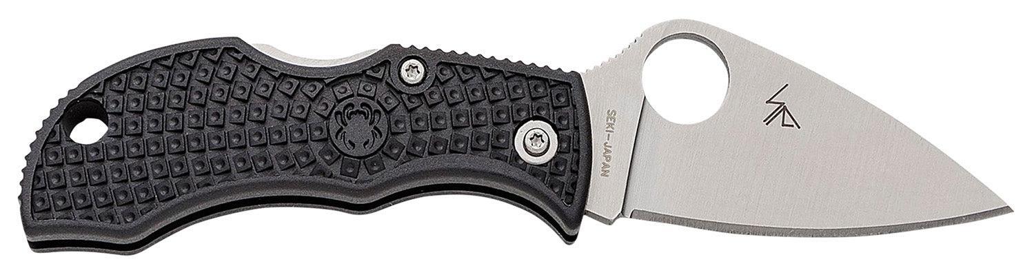 Spyderco MBKLFP Manbug 1.90" Folding Knife Stonewashed VG-10 Stainless Blade Black FRN Handle