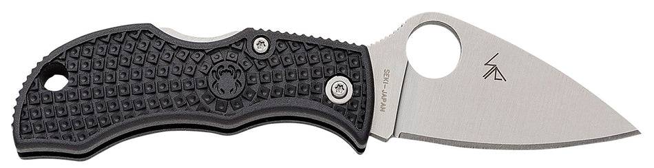 Spyderco MBKLFP Manbug 1.90" Folding Knife Stonewashed VG-10 Stainless Blade Black FRN Handle