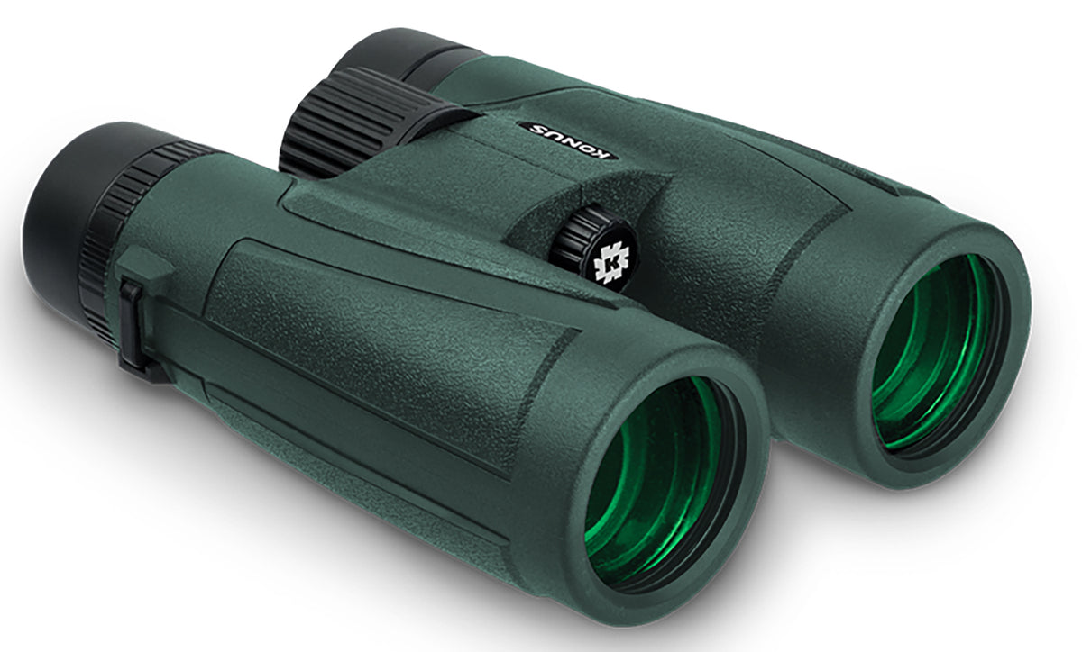 Konus Regent-HD 10x42 W.A. BaK-4 Roof Prism Center Focus Black Rubber Armor Binocular