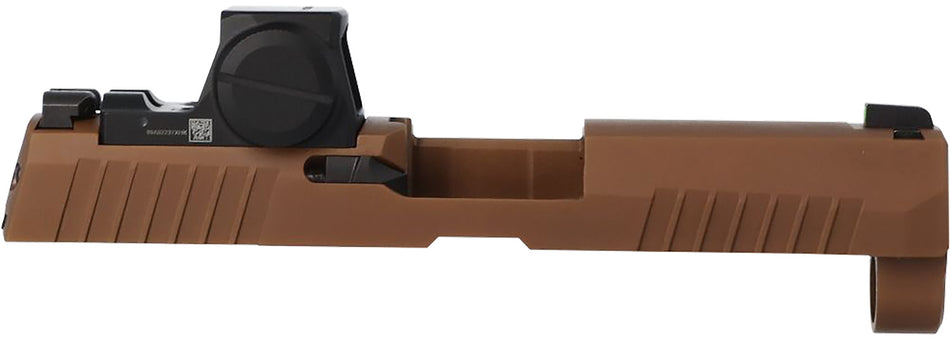 Sig Sauer P320 Factory RXP Slide Assembly 9mm Luger Coyote Brown ROMEO-X Pro Low-Profile Optic Standard Height Sights