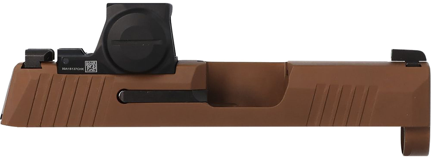 Sig Sauer P365 9mm Luger Coyote Brown Cerakote Serrated Stainless Steel Slide Assembly
