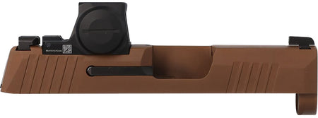 Sig Sauer P365 9mm Luger Coyote Brown Cerakote Serrated Stainless Steel Slide Assembly