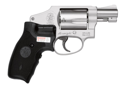 Smith & Wesson 150972 Model 642 w/Laser *CA Compliant J-Frame 38 Special +P 5 Shot 1.88" Stainless Steel Barrel, Stainless Cylinder, Stainless Aluminum Frame, Crimson Trace Lasergrip, Concealed Hammer