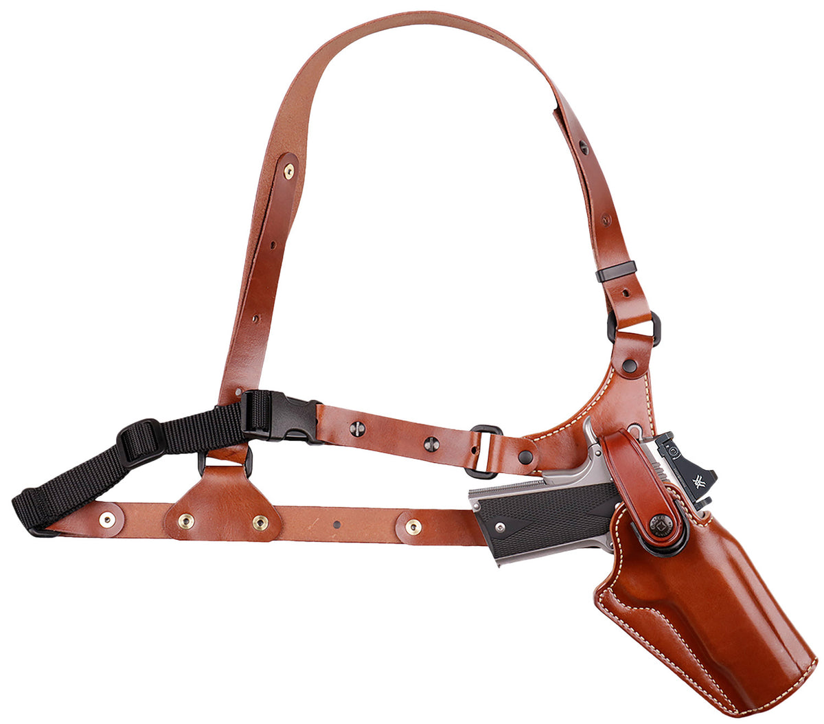Galco GA228R Great Alaskan Shoulder Chest Holster Tan Steerhide Glock 20/21 Chest Up To 54"