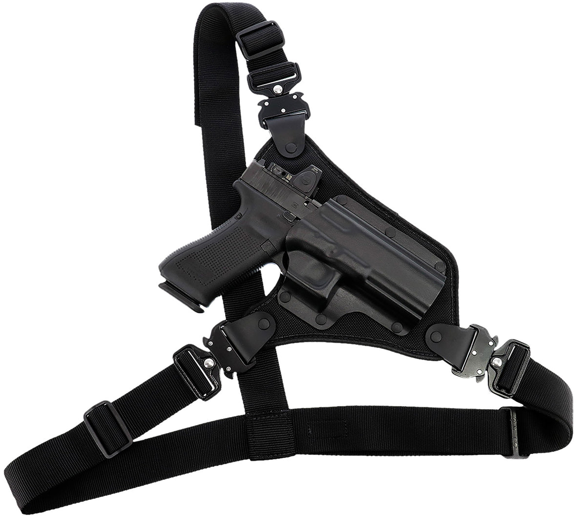 Galco HR186B High Ready Hunting Chest Holster Black Fits Ruger Alaskan Chest Up To 58"