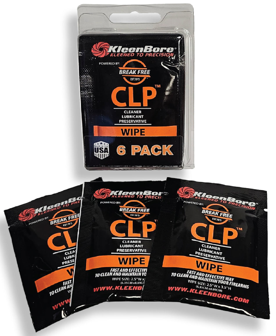 KleenBore BreakFree CLP Wipes 6-Pack Cleans Lubricates Protects Firearms