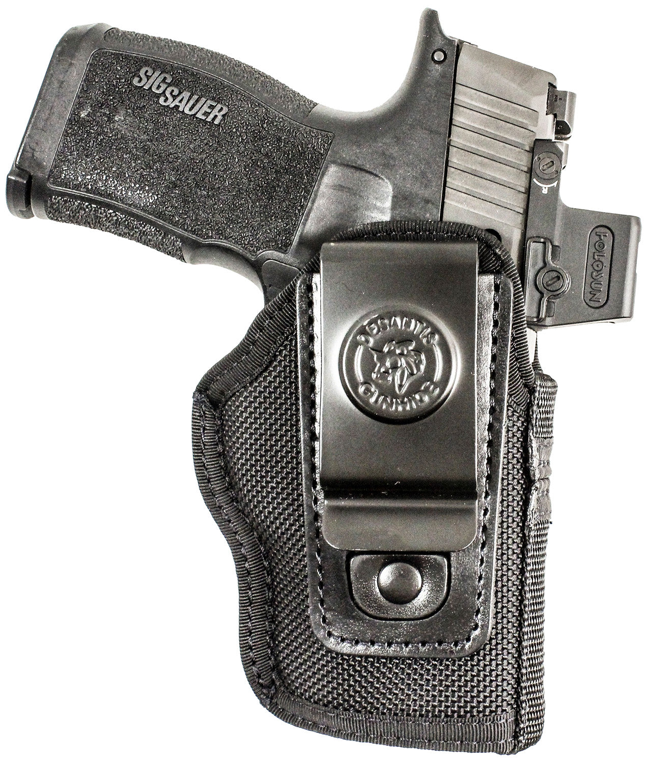 DeSantis Gunhide Pro Stealth IWB Nylon Holster for Sig P365 with Red Dot Ambi Black