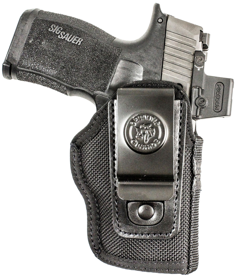 DeSantis Gunhide Pro Stealth IWB Nylon Holster for Sig P365 with Red Dot Ambi Black