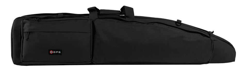 GPS Bags GPSDBRC50BLK 50" Black Double Rifle Case with Velcro Tie-Downs and Padded Rifle Separator