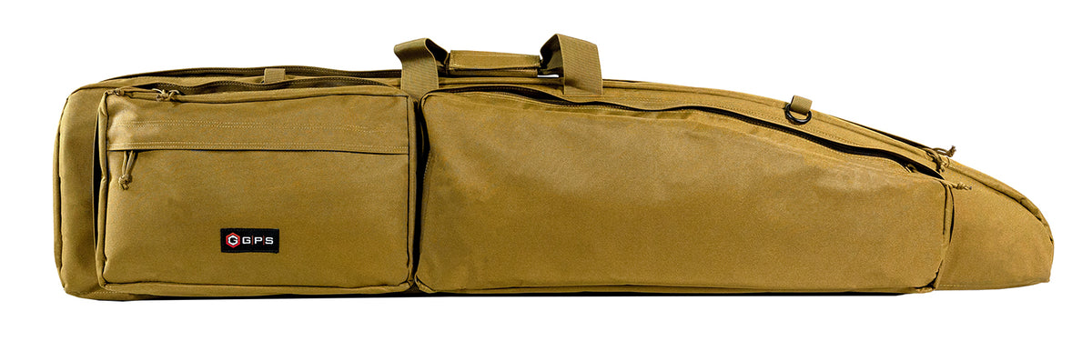 GPS Bags GPSDBRC50TAN 50" Tan Double Rifle Case with Velcro Tie-Downs and Padded Separator