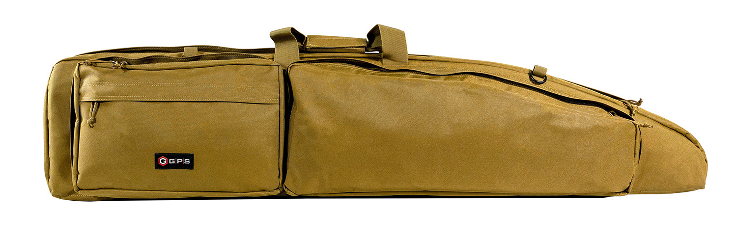 GPS Bags GPSDBRC42TAN 42" Tan Double Rifle Case Velcro Tie-Downs and Padded Rifle Separator