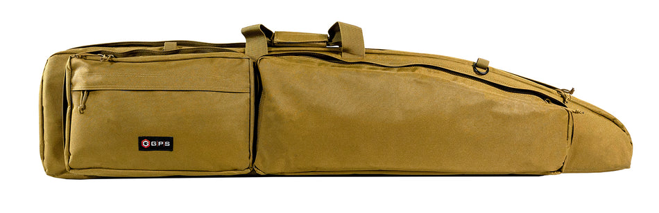 GPS Bags GPSDBRC42TAN 42" Tan Double Rifle Case Velcro Tie-Downs and Padded Rifle Separator