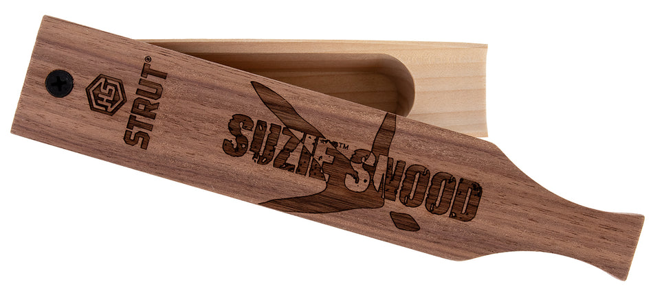 Hunters Specialties Suzie Snood Box Call Select Poplar with Walnut Paddle Turkey Sounds