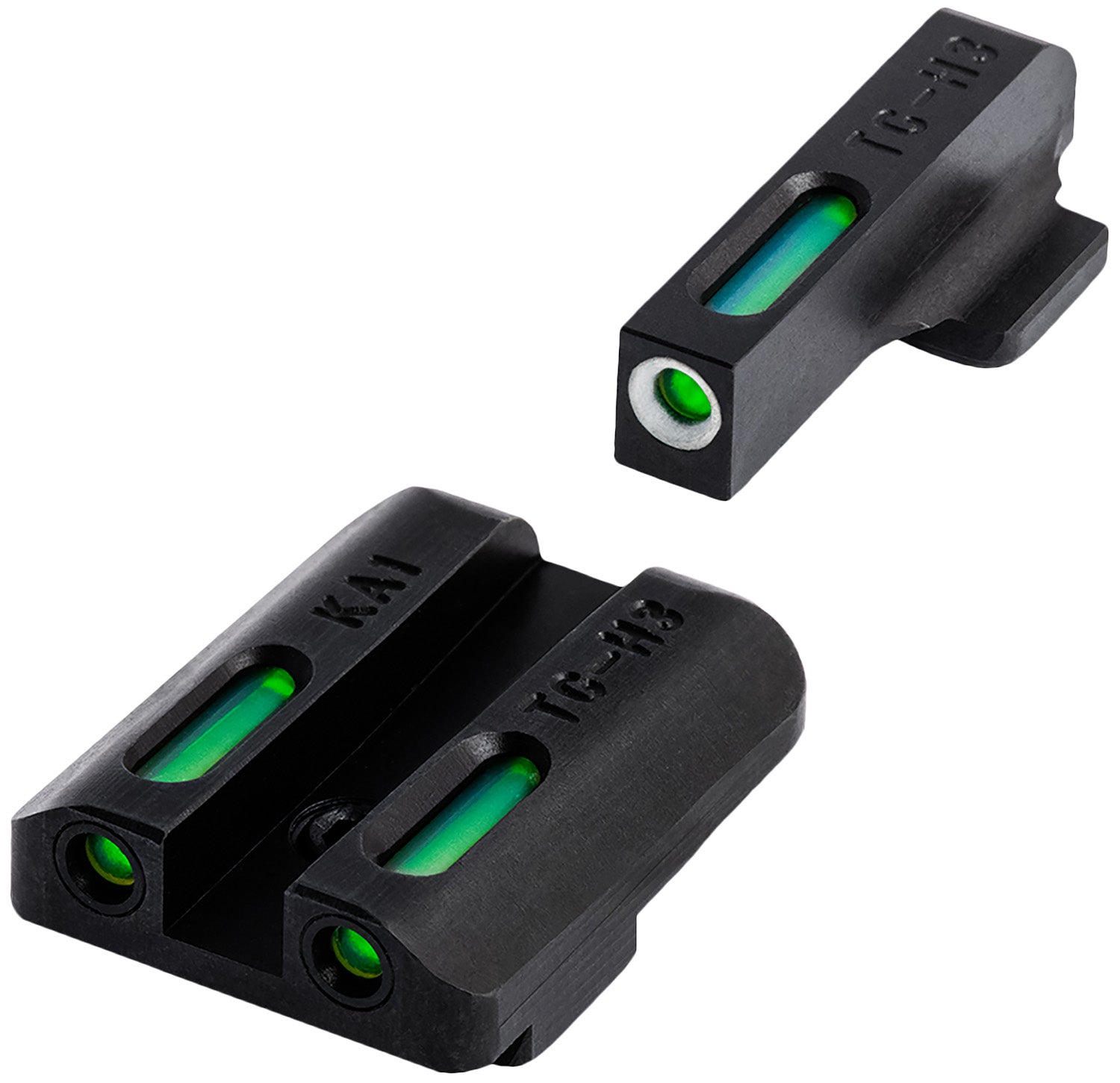 TruGlo TFX Day/Night Tritium Fiber Optic White Outline Front & Rear Iron Sights for Kahr Arms