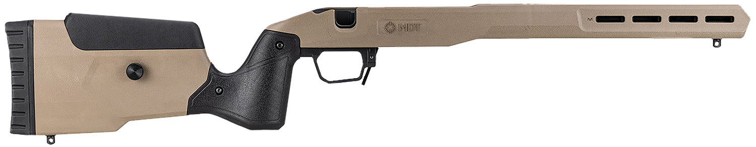 MDT 106232FDE Field Stock FDE Aluminum V-Block Bedding for Ruger American SA