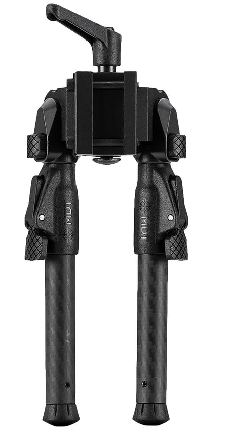 MDT GRND-POD Black Aluminum Bipod with Spiked Feet, 4.5"-9.0", Picatinny Rail Mount