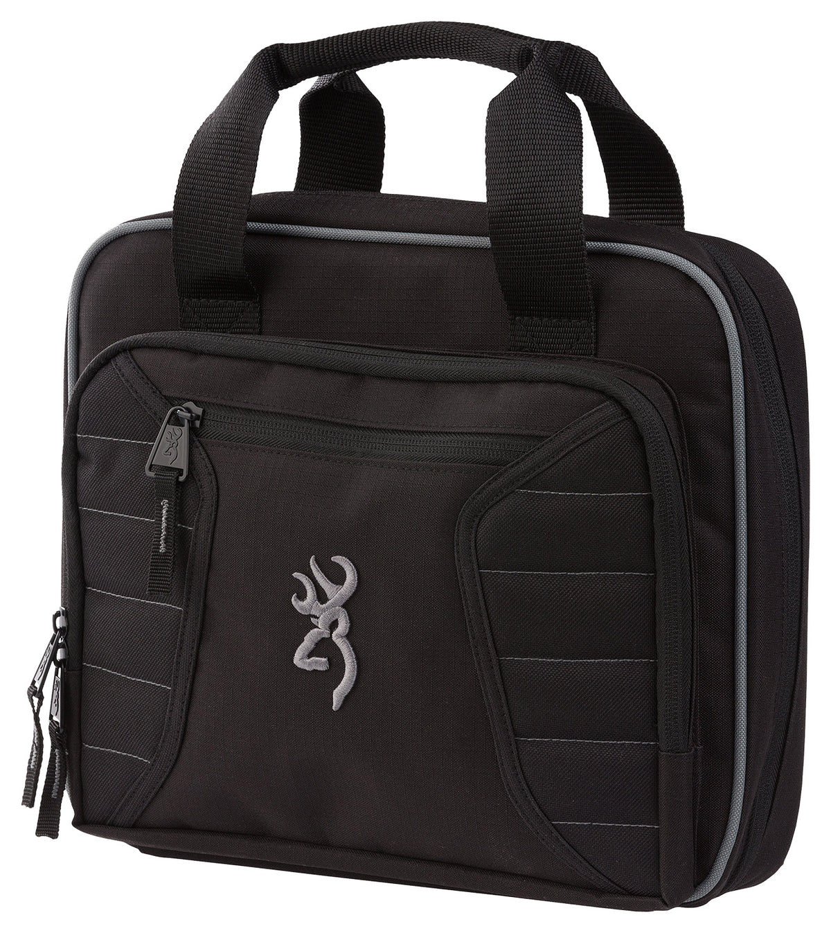 Browning 1431089901 Double Black Polyester Pistol Case for Two Handguns with Side Pockets