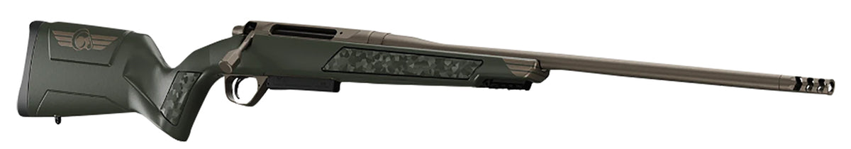 Christensen Arms 8011500900 Evoke Full Size 7mm PRC 4+1 22" Burnt Bronze Cerakote #4 Contour Threaded Barrel, Gray w/Bronze Logo Hybrid Hunter w/Picatinny Rail Synthetic Stock