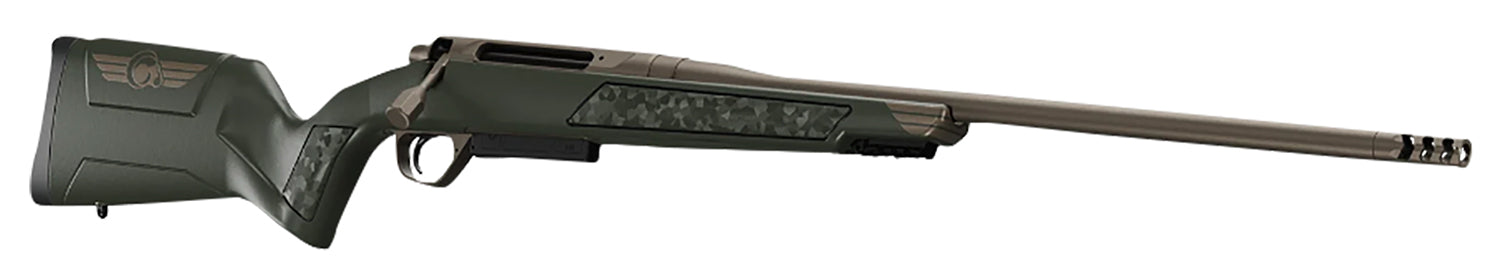 Christensen Arms 8011501000 Evoke Full Size 300 PRC 4+1 22" Burnt Bronze Cerakote #4 Contour Threaded Barrel, Gray w/Bronze Logo Hybrid Hunter w/Picatinny Rail Synthetic Stock