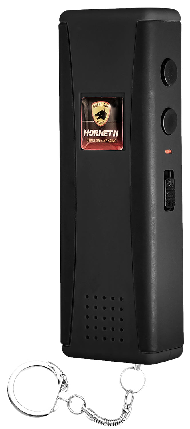 Guard Dog Security SGGDH2HVBK Hornet 2 Black 3-in-1 Stun Gun Flashlight and Alarm with Keychain