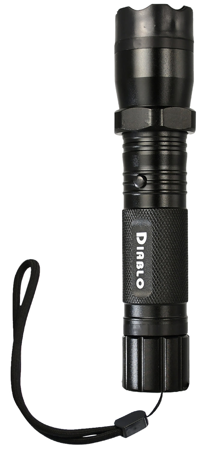 Guard Dog Security TLSGGDD Diablo Black Aluminum Tactical Flashlight with Concealed Stun Gun