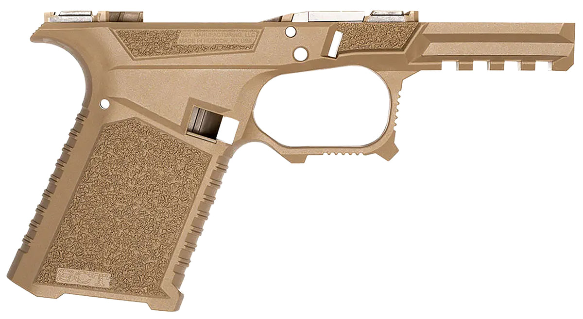 SCT Manufacturing 0225000100IA Compact Polymer Frame for Gen3 19/23/32 - Flat Dark Earth, Aggressive Texture Grip, Includes Locking Block