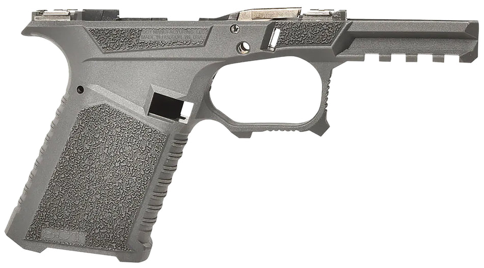 SCT Manufacturing 0225000100IC Compact Polymer Frame for Gen3 19/23/32 - Gray, Aggressive Texture Grip, Includes Locking Block