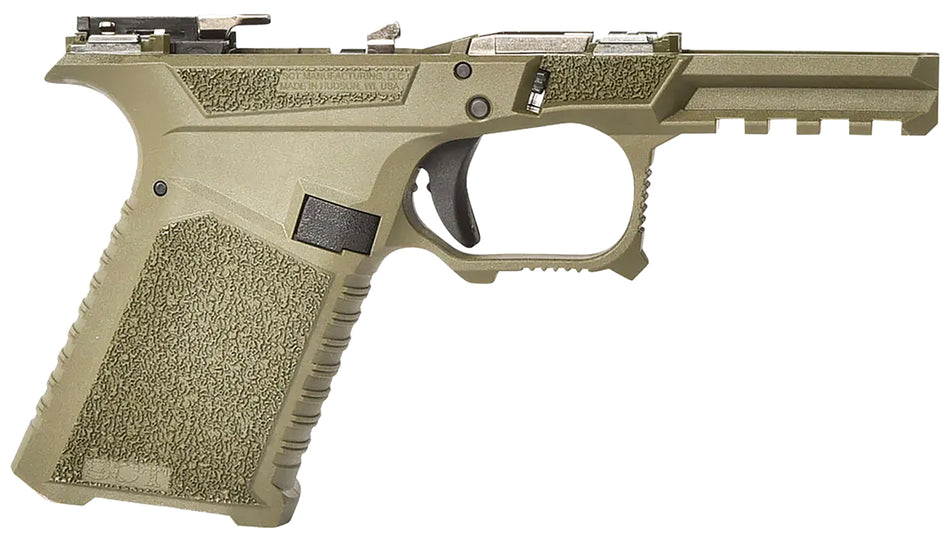 SCT Manufacturing 0226000000IB Compact OD Green Polymer Frame for Gen3 19/23/32 - Aggressive Texture Grip