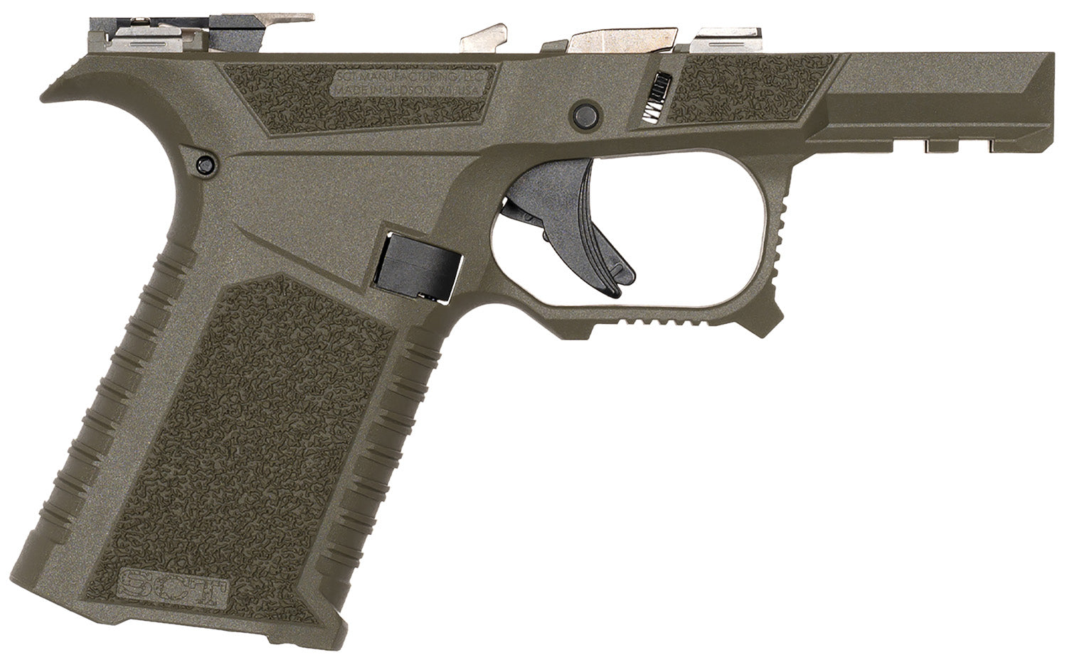 SCT Manufacturing 0226020000IB Sub-Compact Frame for Glock 43X/48 - OD Green, Aggressive Texture