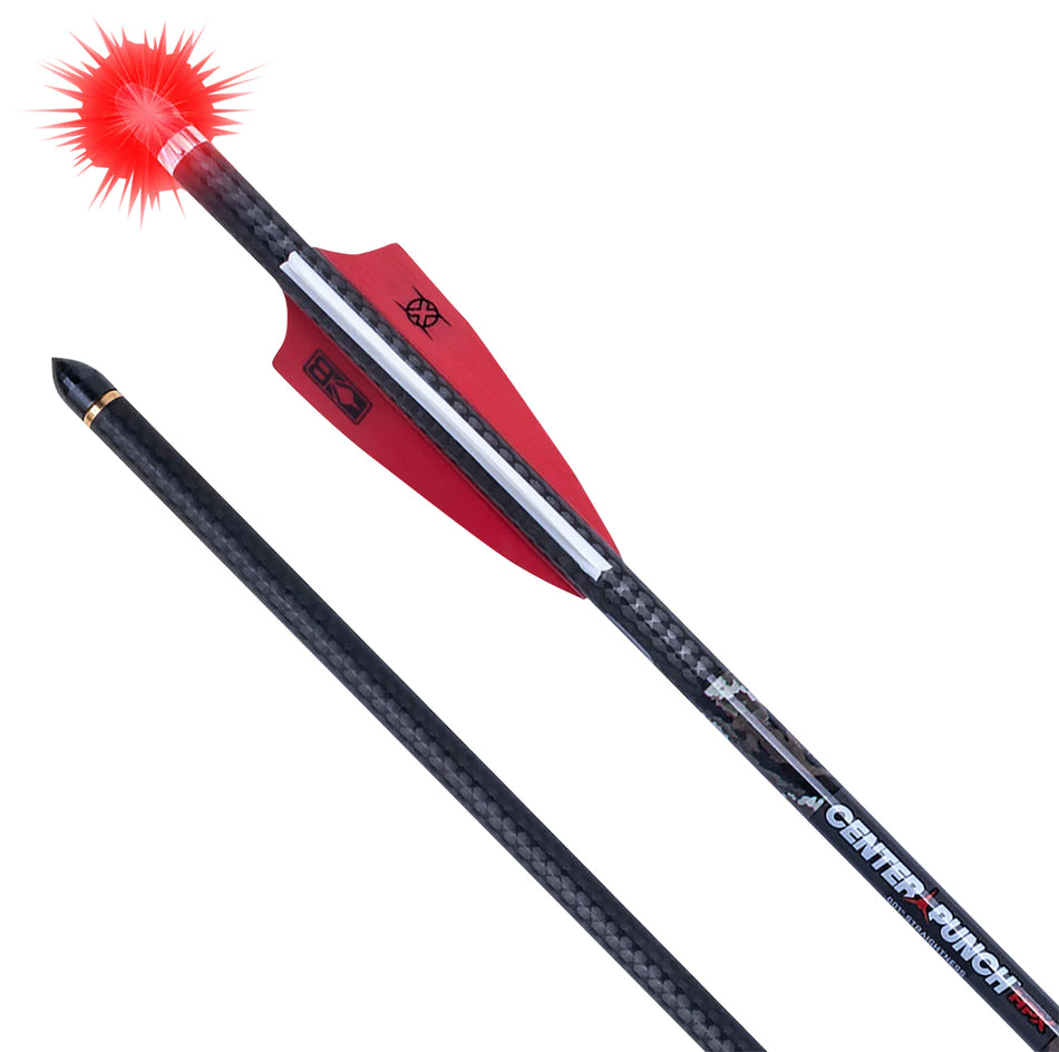 TenPoint HEA7793 CenterPunch HPX 20" Carbon Arrow with Alpha-Blaze HPX Lighted Nock .001 Red
