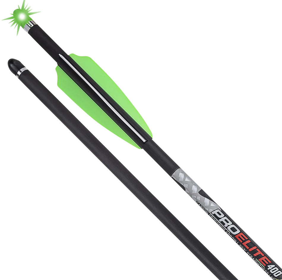 TenPoint HEA6693 Pro Elite 400 20" Carbon Arrow with Alpha-Blaze Lighted Nock .003 Green 3 Pack