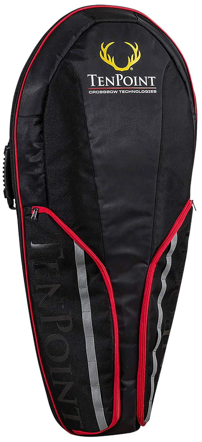 Tenpoint Narrow Crossbow Soft Case Black/Red with Backpack Straps and MOLLE