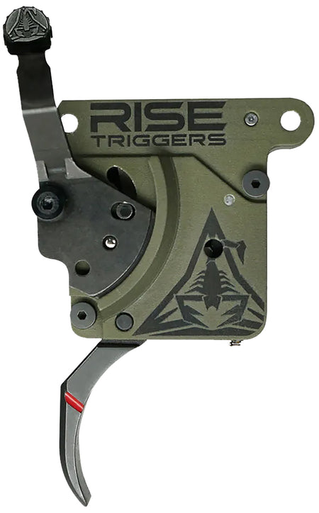 Rise Armament Reliant Curved Trigger Black and Green with Bolt Release