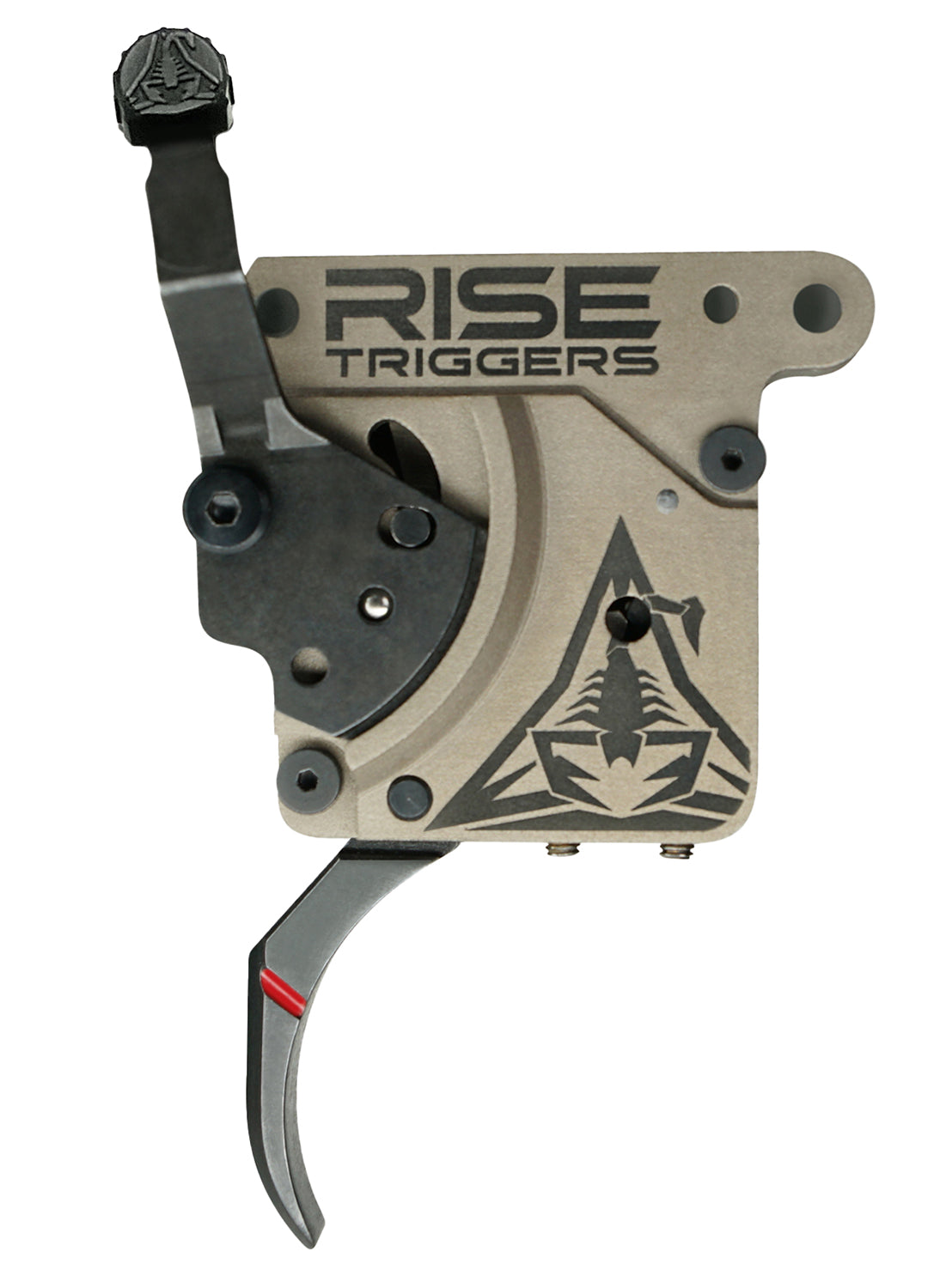 Rise Armament Reliant Pro Curved Trigger Black/FDE Rem 700 with Bolt Catch