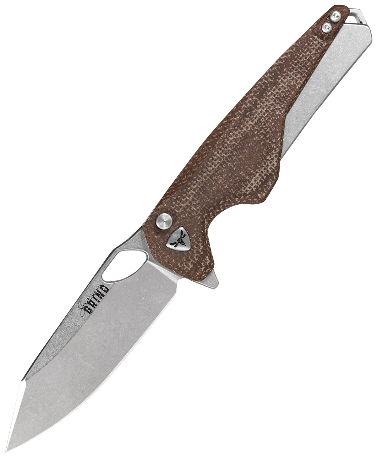 Southern Grind SG13400025 Hornet 3.30" Folding Knife Sheepsfoot MagnaCut Steel Blade, 4.30" Natural Micarta Handle