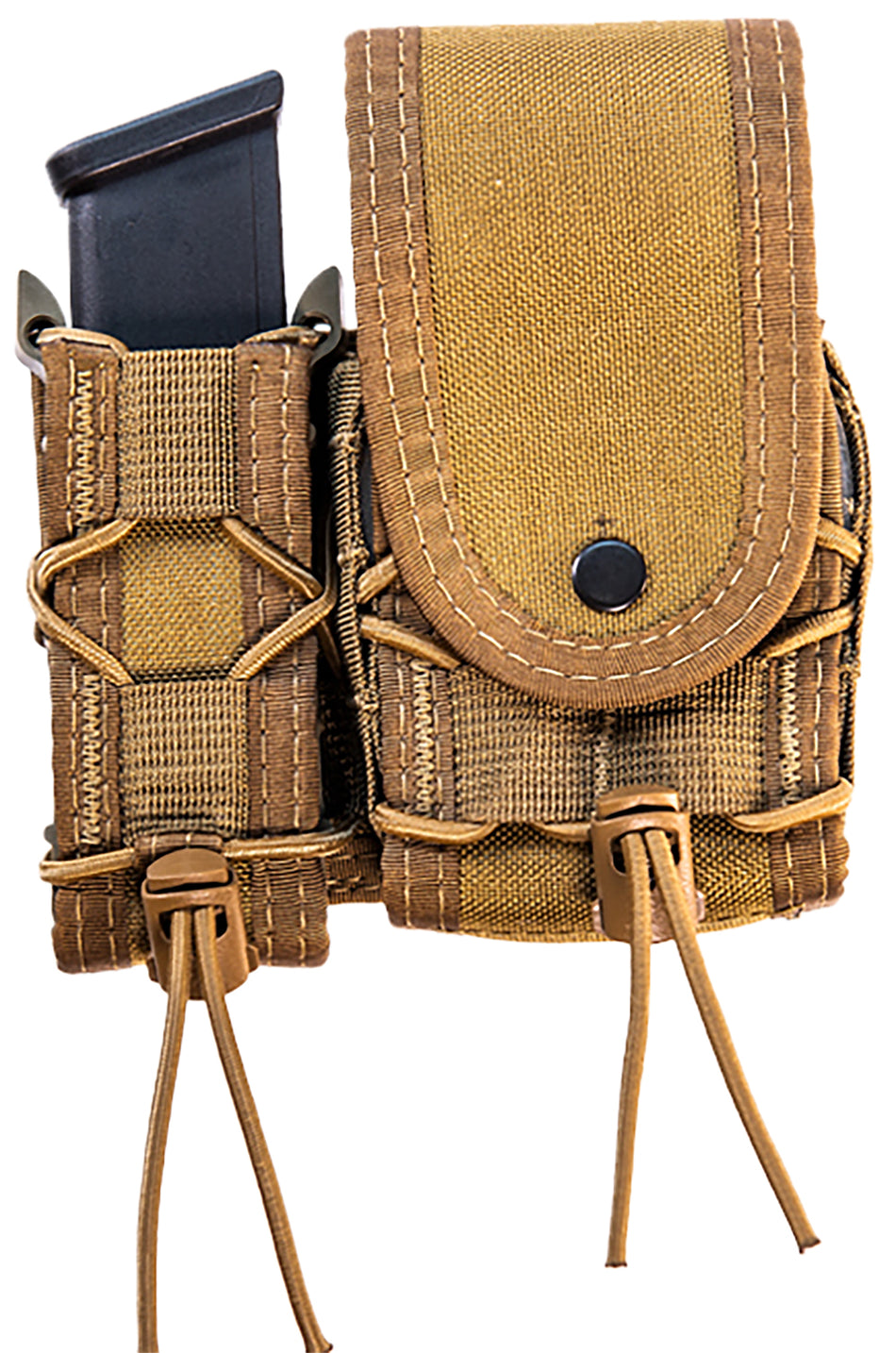 HSGI 10PC00CB LEO TACO Coyote Brown Nylon Pistol/Handcuff Combo Pouch