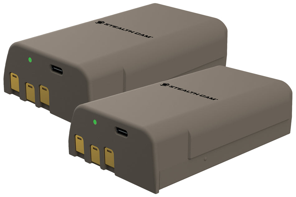 Stealth Cam 5000mAh Lithium Rechargeable Battery 2 Pack STC-RCBAT-2PK